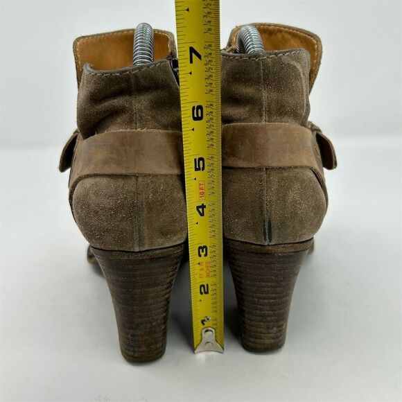 Aquatalia Women's Beige Light Brown Suede Ankle Boots Size 8.5 High Heel - Picture 9 of 13